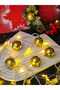 New Year's Ornament Balls 4 cm 6 Pieces Bright Yellow (Gold)