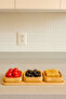 3-Piece Bamboo Snack Bowl with Stand, Breakfast Bowl Set, Bamboo Nuts Set