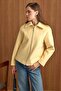 Zipper Closure Oversized Short Coat Yellow 3157 - 5