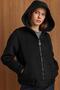 Hooded Buy Lastikli Oversized Short Coat Black 3162 - 2