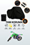 Black Compatible with Lock Kawasaki Klx 650 Compatible Motorcycle Tarpaulin