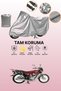 Gray Tail Bag and Lock Incompatible Mondial 150 Masti Compatible Motorcycle Tarpaulin