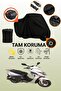 Black Lock and Tail Bag Compatible Bisan Nysa 150 Compatible Motorcycle Tarpaulin, Protective Cover