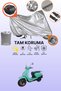 Gray Lock and Rear Bag Compatible Apachi True 125 Compatible Motorcycle Tarpaulin, Protection Cover