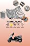 Gray Lock Compatible Yamaha Majesty 180 Compatible Motorcycle Cover, Protective Cover