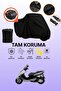 Black Rear Bag Compatible Yamaha Majesty 180 Compatible Motorcycle Tarpaulin, Protective Cover