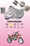 Gray Rear Bag and Lock Incompatible Apachi 4V Cross Compatible Motorcycle Tarpaulin