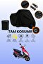 Black Compatible with Lock Arora Ar 50-6 Capirossi Compatible Motorcycle Tarpaulin