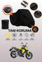 Black Lock and Tail Bag Compatible Kawasaki Er-6 N Compatible Motorcycle Tarpaulin, Protective Cover