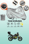 Gray Rear Bag Compatible Yuki Tekken 125 Compatible Motorcycle Cover, Protective Cover