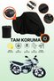 Black Lock and Tail Bag Compatible Bisan Sunway Fks 125 Compatible Motorcycle Tarpaulin, Protective Cover