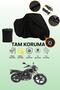 Black Lock Compatible Kanuni Terry Compatible Motorcycle Tarpaulin, Protective Cover