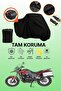 Black Rear Bag Compatible Mondial Rx1 Compatible Motorcycle Tarpaulin, Protective Cover