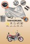 Gray Lock and Tail Bag Compatible Arora Ar 200-16C Jaguar Compatible Motorcycle Tarpaulin, Protection Cover
