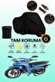 Black Lock Compatible Bisan Shoppy 50 Compatible Motorcycle Tarpaulin, Protective Cover