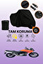Black Lock Compatible Kawasaki Klv 1000 Compatible Motorcycle Tarpaulin, Protective Cover