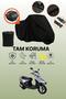 Black Rear Bag Compatible Kuba Rocca 100 Compatible Motorcycle Tarpaulin, Protective Cover