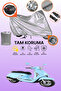 Gray Lock and Tail Bag Compatible Rks Bitter 50 Compatible Motorcycle Tarpaulin, Protection Cover