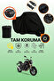 Black Lock and Tail Bag Compatible Rks M502N Compatible Motorcycle Tarpaulin, Protective Cover