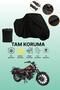 Black Bajaj Avenger Street 150 Compatible Motorcycle Cover, Protective Cover, Motorcycle Tarpaulin