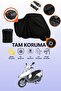 Black Lock and Tail Bag Compatible Arora Ar 50 Special Compatible Motorcycle Tarpaulin, Protective Cover
