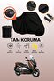 Black Rear Bag Compatible with Yamaha X-Max 300 Abs Compatible Motorcycle Tarpaulin