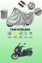 Gray Rear Bag and Lock Mismatched Arora Max-T Compatible Motorcycle Tarpaulin