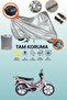 Gray Lock and Tail Bag Compatible Falcon Magic 100 Compatible Motorcycle Tarpaulin, Protection Cover