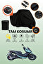 Black Lock and Tail Bag Compatible Motolux Sst 125 Compatible Motorcycle Tarpaulin, Protective Cover
