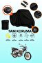 Black Lock and Tail Bag Compatible Kuba Cheetah 180R Gold Compatible Motorcycle Tarpaulin, Protective Cover