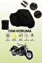 Black Rear Bag and Lock Non-Matching Yamaha Xvs 650 a Compatible Motorcycle Canvas