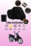 Black Lock Compatible Bisan Motocup 100 Compatible Motorcycle Cover, Protective Cover