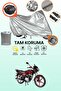 Gray Lock and Tail Bag Compatible Arora Ar 100-19 Elegant Compatible Motorcycle Tarpaulin, Protection Cover