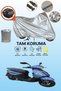 Gray Rear Bag Compatible with King Motor Kr-44 Pion 50 Compatible Motor Tarpaulin, Protective Cover