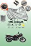 Gray Rear Bag Compatible Bajaj Discover 150 F Compatible Motorcycle Cover, Protective Cover