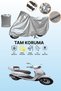 Gray Tail Bag and Lock Mismatched Kuba Brilliant 125 Compatible Motorcycle Tarpaulin