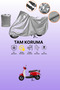 Gray Mondial 50 Turismo Compatible Motorcycle Tarpaulin, Protective Cover, Motor Tarpaulin