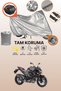 Gray Lock and Tail Bag Compatible Kawasaki Z 800 Compatible Motorcycle Tarpaulin, Protection Cover