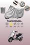 Gray Bisan Pacific 125 Compatible Motorcycle Cover, Protective Cover, Motorbike Cover
