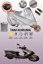 Gray Lock and Tail Bag Compatible Motolux Nirvana 50 Compatible Motorcycle Tarpaulin, Protection Cover