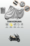 Gray Rear Bag and Lock Mismatched Yamaha Majesty 250 Compatible Motorcycle Tarpaulin