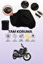 Black Rear Bag Compatible with Bajaj Pulsar Ns 160 Compatible Motorcycle Tarpaulin