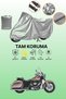 Gray Kawasaki Vn 1500 Classic Tourer Compatible Motorcycle Tarpaulin, Protective Cover, Motor Tarpaulin