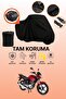 Black Rear Bag Compatible Arora Ar 125-48 Yebere Compatible Motorcycle Tarpaulin, Protective Cover