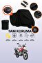 Black Lock and Tail Bag Compatible Bajaj Boxer Compatible Motorcycle Tarpaulin, Protective Cover
