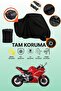 Black Lock and Tail Bag Compatible Rks Rnx Compatible Motorcycle Tarpaulin, Protective Cover