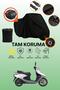 Black Rear Bag and Lock Compatible Honda Spacy 110 Compatible Motorcycle Tarpaulin