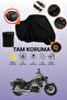 Black Lock and Tail Bag Compatible Rks Blackster 250I Compatible Motorcycle Tarpaulin, Protective Cover