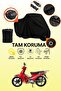 Black Lock and Tail Bag Compatible Mondial 100 Mfh Compatible Motorcycle Tarpaulin, Protective Cover