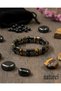 Natural Stone Tiger Eye - Hematite and Onyx Bracelet - 3